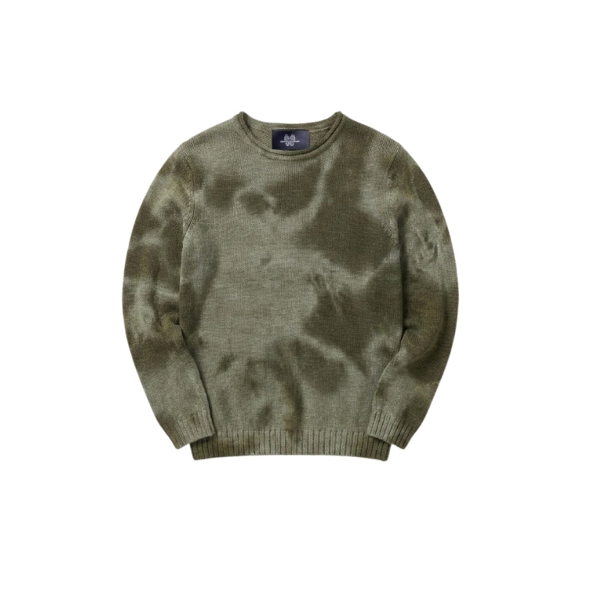Olive Green Camo Knit-sweater