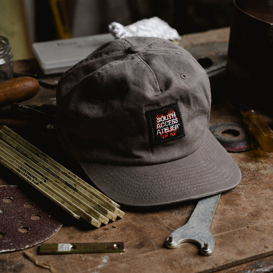 091  Five cotton panel Dark sand color Navigator Cap